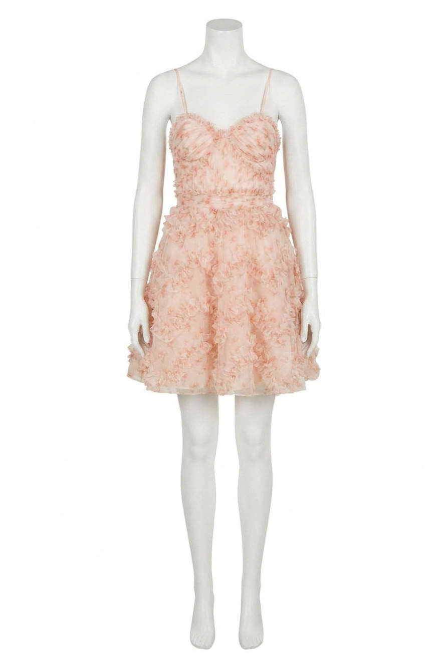 NEW LUCY PARIS lilian ruffle mini dress in pink